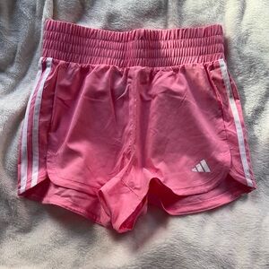 adidas Neon Pink Training Shorts with White Logo